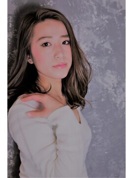 ランプヘアー(LAMP HAIR) 大人可愛い前髪なし透明感ベージュグレージュツヤ髪コンサバ系