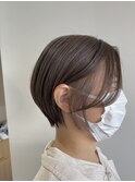 《緑橋/女性サロン》ショートボブ×インナーホワイトグレージュ