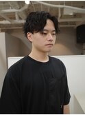 波巻きハイライトアップバングツーブロックマッシュ