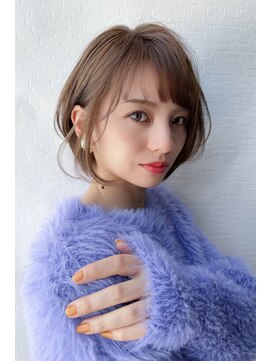 ヘアーズ ベリー 千代田店(hairs BERRY) BERRY大人ミディー丸みショートブロンドベージュ美髪艶感