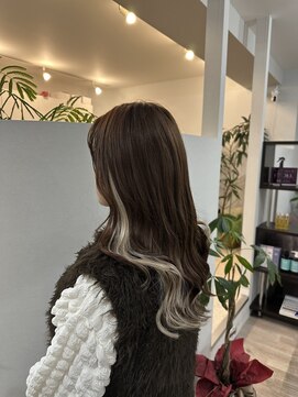 フロレゾンヘアデザインエクステ(floraison hair design exte) イヤリングカラー×プルエクステ