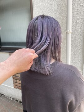 アリ 葛西店(ALi) セミディ×ラベンダーアッシュ葛西髪質改善|葛西縮毛矯正|葛西