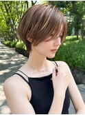 切りっぱなしボブエアリーロング美髪ピンクブラウン[大宮]