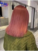 ダブルカラーピンクベージュケアブリーチハイトーン髪質改善