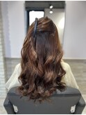 【モモカ】広がる方に♪縮毛矯正×コテ巻き風パーマ