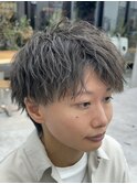 縦落ちツイストスパイラルパーマ/波巻きパーマ/ショートウルフ