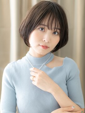 カバーヘアアンドスパ ブリス 浦和(COVER HAIR&SPA bliss) くすみベージュ大人美人ひし形AラインボブショートY浦和30代40代