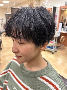 美容室ヒラトヤ 仙北店 30代40代50代大人かわいい小顔すっきりショート☆シースルー前髪