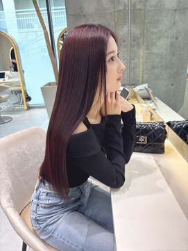 ロンドメリア 天神大名店(Lond Melia) イメチェンヘアスタイル美髪のススメワイドバングブルーブラック