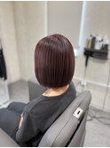 チェリーカラー×ミニボブ