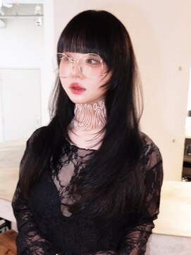 アイティーバイアルバム 松戸店(IT by ALBUM) ロング顔周りレイヤー前髪カット韓国ヘア_F20697