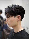 毛流れセンターパートニュアンスパーマカルマヘアメンズパーマ