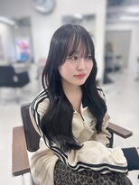 ハピネス 梅田茶屋町店(HAPPINESS)&nbsp;レイヤーカット/韓国ヘア/ヨシンモリ/ブリーチなし/透明感/艶髪