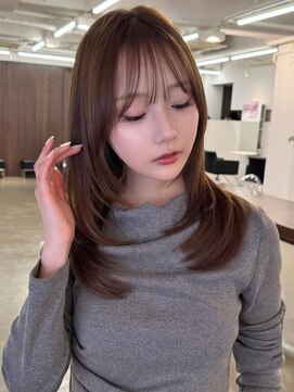 アビー(ABBEY) くびれボブレイヤーボブ顔まわりレイヤーミディアムボブボブ