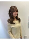 ミルクティーベージュ×韓国レイヤー7.14ミルクブラウン