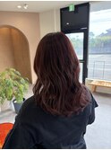 ピンクブラウン×レイヤースタイル【赤池】