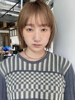 ディッセンバー 渋谷(December)&nbsp;ボブ/ボブレイヤー/顔まわりカット/ベージュ/くすみベージュ