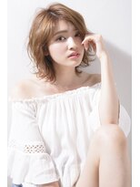 ヘアーアンドメイク シーク 八王子(HAIR&MAKE SeeK) 透明感あふれるヌーディベージュ×レイヤーたっぷりミディ