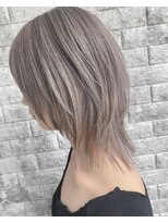 リアイス(Re:ICE) ミニウルフ/くすみブルー/流れるレイヤー/インナーハイライト