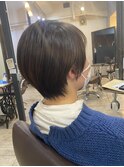 ◇20代30代大人可愛い★小顔ショートカット前下がりベージュ