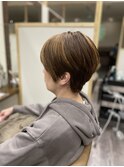 ハイライトショートヘア