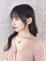 アイティーバイアルバム 藤沢店(IT by ALBUM)&nbsp;顔まわりカットロング_グレージュカラーボブウルフ_ba404562