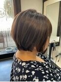 大人可愛いイメチェンモードヘアダークアッシュチェリーブラウン