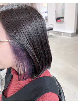 フラット(FLAT) イヤリング×バイオレット