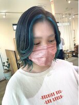 アーブル ヘアーアンドメイク(ARBRE) ブルーブリーチダブルカラーミディアムフェイスフレーミング