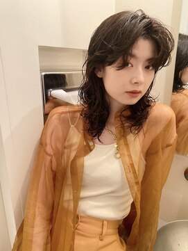 ノラギンザユー(NORA GINZA/U) ウルフパーマレイヤーパーマミディアムパーマニュアンスパーマ