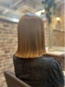 モニカ 新横浜店(Monica) 切りっぱなしボブ×ストレート/縮毛矯正　◎20代30代40代50代◎