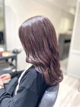 リベラ(LIBERA) ハッシュカット韓国ヘアラベンダーベージュくびレイヤー★TARO