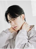 センターパートニュアンスパーマワンカールパーマ韓国コンマヘア