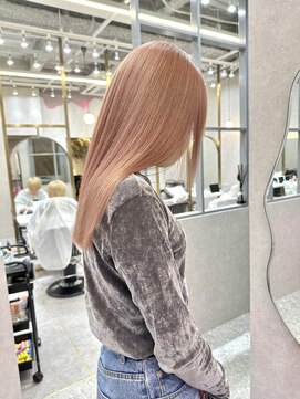 ロンド レア 天神大名店(Lond Le’a) デザインカラー/レイヤーカット/ウェットヘア/オリーブベージュ