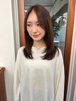 グレージュカラー銀座顔まわりレイヤー