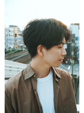 ルーム 辻堂(Rm) ワックスなしOK見た目重ため質感軽めなショートパーマ辻堂メンズ