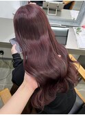 ブリーチなし秋の葡萄色