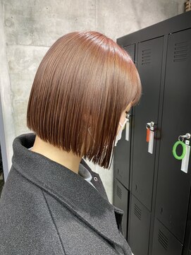 スタイル スマート サロン(STYLE smart salon) 【スタイル藤沢yua】ピンクブラウン/切りっぱなしボブ/ミニボブ