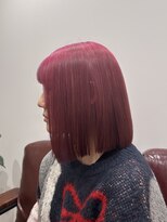 リエート 四条河原町(Lieto)&nbsp;ブリーチダブルカラービンク切りっぱなしボブ１０代２０代