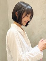 ロンド ボーイ 表参道(Lond BOY)&nbsp;イメチェン外ハネボブ美髪ワイドバングミディアム縮毛矯正ボブ