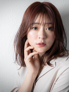 カバーヘア ブリス 大宮西口(COVER HAIR bliss) チェリーブラウン小顔補正カットヘルシースタイルt大宮30代40代