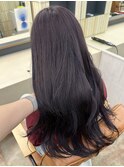 ブリーチなしダブルカラーラベンダーグレージュアッシュレイヤー