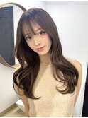 桑名ロングレイヤーカットハッシュカット透明感カラー重めロング