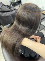 ラビス(Lovis) くびれヘア/アプリコットオレンジ/ハイライトカラー/夏/縮毛矯正