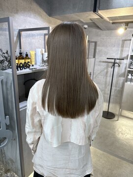 ノス 表参道(NOOS) 髪質改善グレーベージュアッシュカラーレイヤーロング NOOS根本