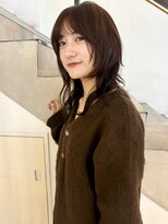 ゼスト パーク(ZEST PARK)&nbsp;ロングレイヤーバーガンディハッシュカット