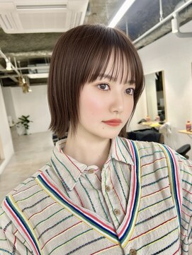 トト 船橋店(toto.) ☆ココアベージュ小顔オリーブグレークラゲヘアーショート[船橋]