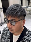 50代40代白髪ぼかしシルバーメッシュバレイヤージュ