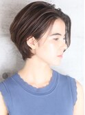 ショート・ボブ/面長/前髪なし/絶壁解消/30代/40代/50代/くびれ