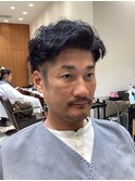 メンズツーセクションパーマスタイル
